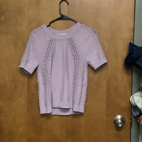 LOFT Tops - LOFT Lavender Short Sleeve Knit Top